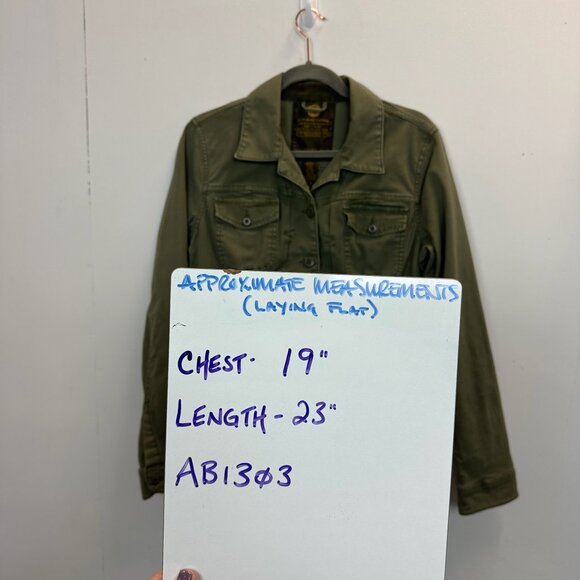Lucky Brand Women's Military Utility Jacket Medium Olive Green - Picture 11 of 11